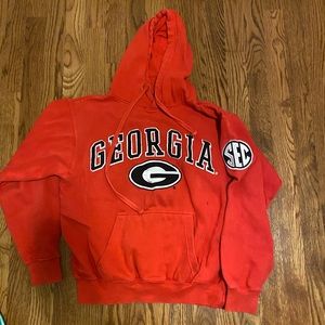 red black and white georgia hoodie sweatshirt